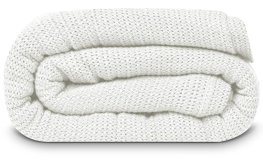 Amazon.com: Linteum Textile Supply Leno Weave White Blanket